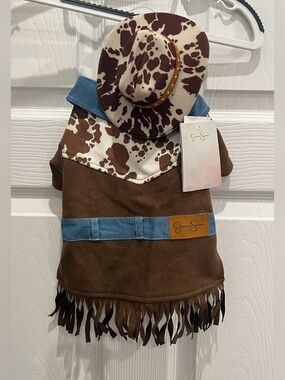 Cowgirl Fringe Dress & Hat for Pets NEW
